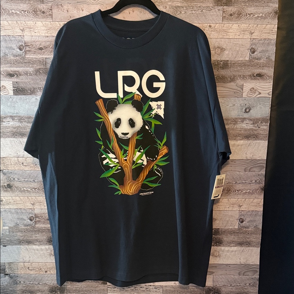 New! LRG Men's Navy Panda Graphic Tee